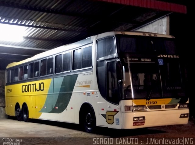 Empresa Gontijo de Transportes 11350 na cidade de João Monlevade, Minas Gerais, Brasil, por Sérgio Augusto Braga Canuto. Número da foto: #3565444.