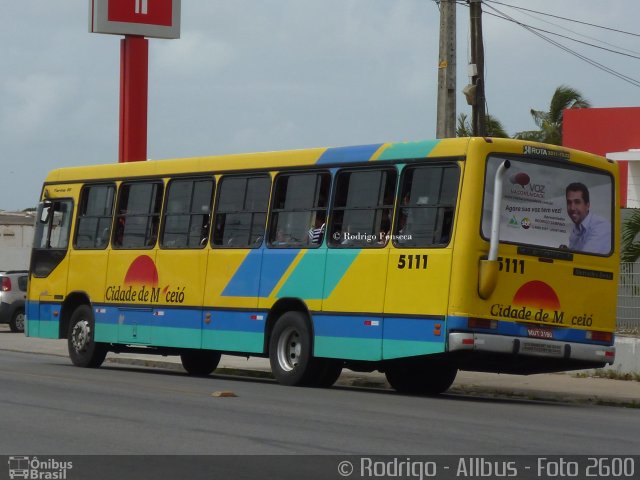 Viação Cidade de Maceió 5111 na cidade de Maceió, Alagoas, Brasil, por Rodrigo Fonseca. Número da foto: #3567445.