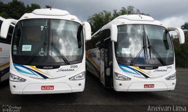 Empresas de Transportes Santana e São Paulo 2480 na cidade de Camaçari, Bahia, Brasil, por Aneivan Lima. ID da foto: 3566271.