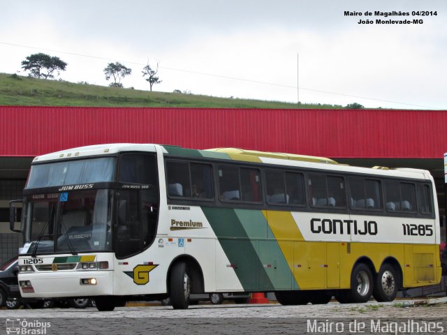 Empresa Gontijo de Transportes 11285 na cidade de João Monlevade, Minas Gerais, Brasil, por Mairo de Magalhães. ID da foto: 3565948.