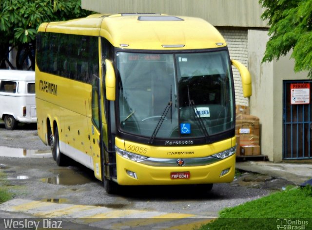 Viação Itapemirim 60055 na cidade de Salvador, Bahia, Brasil, por Wesley Diaz. ID da foto: 3567745.