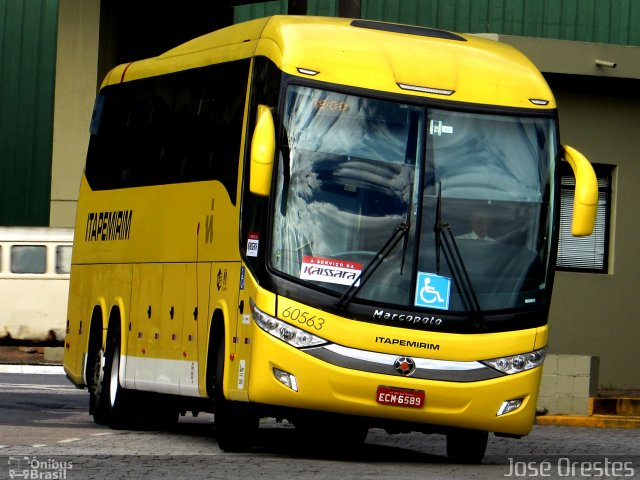 Viação Itapemirim 60563 na cidade de Santos, São Paulo, Brasil, por José Orestes. Número da foto: #3569563.