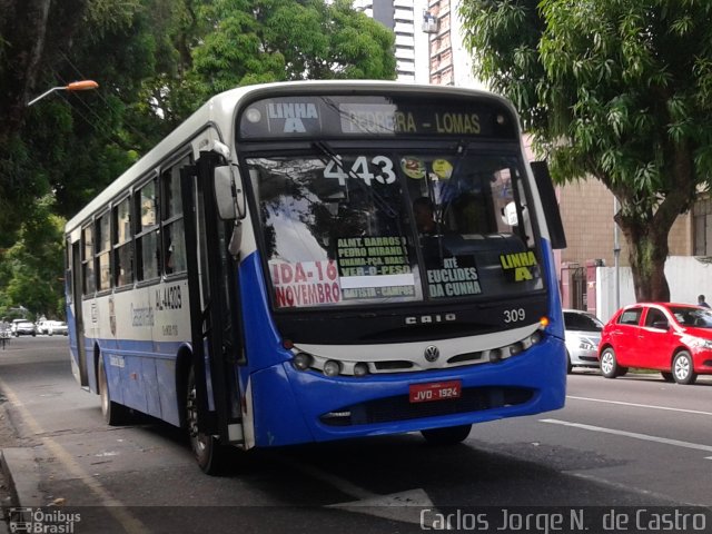 Auto Viação Monte Cristo AL-44309 na cidade de Belém, Pará, Brasil, por Carlos Jorge N.  de Castro. Número da foto: #3567705.