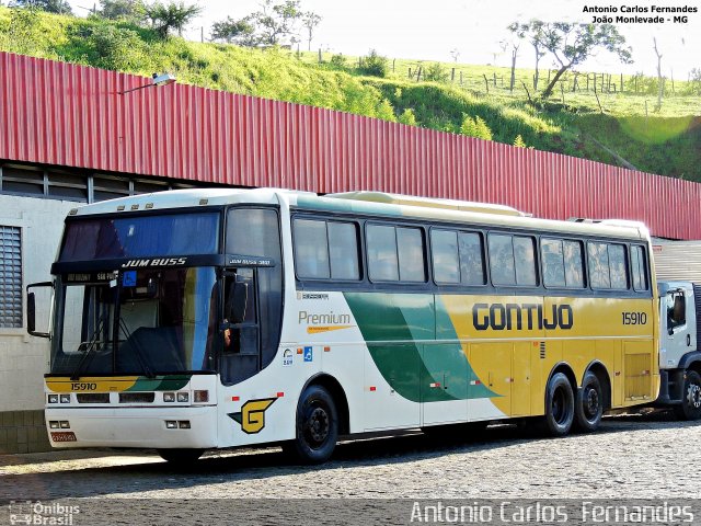 Empresa Gontijo de Transportes 15910 na cidade de João Monlevade, Minas Gerais, Brasil, por Antonio Carlos Fernandes. ID da foto: 3568391.