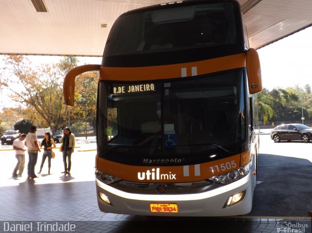 UTIL - União Transporte Interestadual de Luxo 11505 na cidade de Guaratinguetá, São Paulo, Brasil, por Daniel Nascimento  Trindade. ID da foto: 3569844.