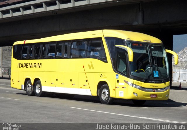 Viação Itapemirim 60707 na cidade de Rio de Janeiro, Rio de Janeiro, Brasil, por Junior Almeida. ID da foto: 3569420.