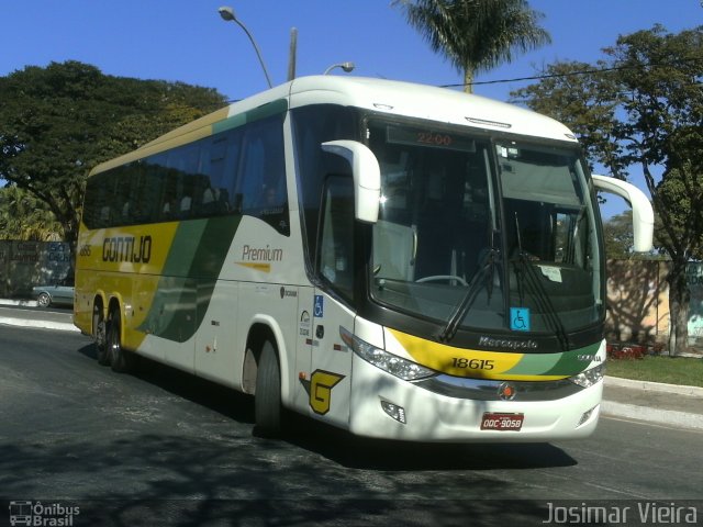 Empresa Gontijo de Transportes 18615 na cidade de Curvelo, Minas Gerais, Brasil, por Josimar Vieira. ID da foto: 3571934.