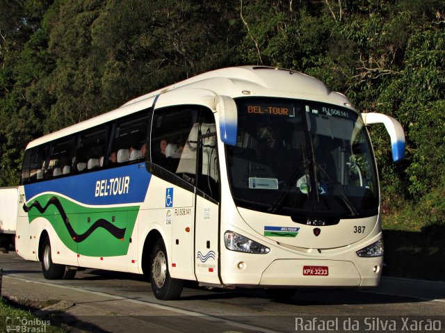 Bel-Tour Transportes e Turismo 387 na cidade de Petrópolis, Rio de Janeiro, Brasil, por Rafael da Silva Xarão. Número da foto: #3572145.