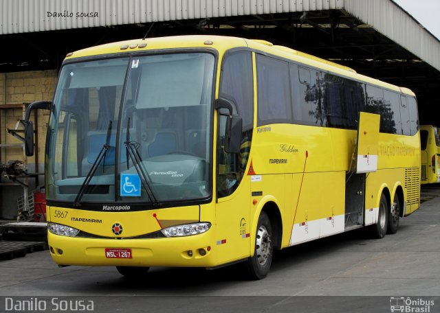 Viação Itapemirim 5867 na cidade de Rio de Janeiro, Rio de Janeiro, Brasil, por Danilo Souza. ID da foto: 3572058.