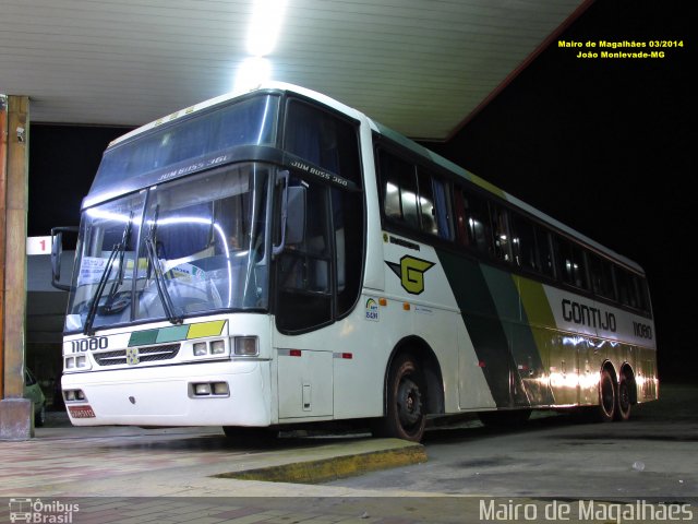 Empresa Gontijo de Transportes 11080 na cidade de João Monlevade, Minas Gerais, Brasil, por Mairo de Magalhães. Número da foto: #3571148.