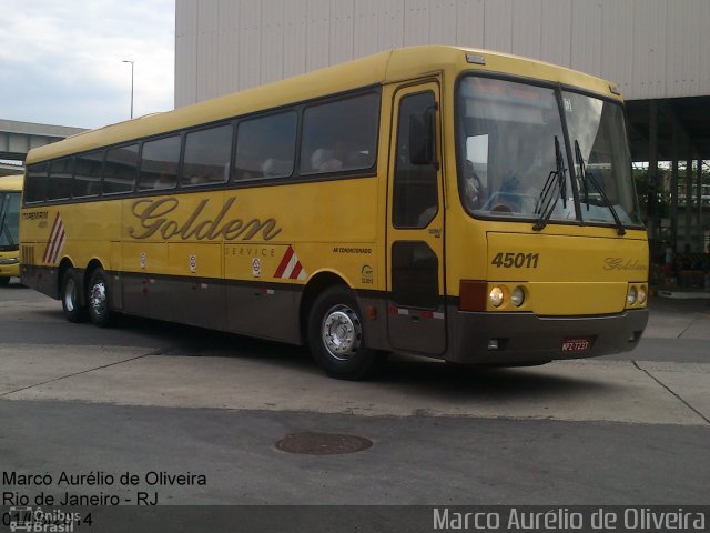 Viação Itapemirim 45011 na cidade de Rio de Janeiro, Rio de Janeiro, Brasil, por Marco Aurélio de Oliveira. ID da foto: 3574450.