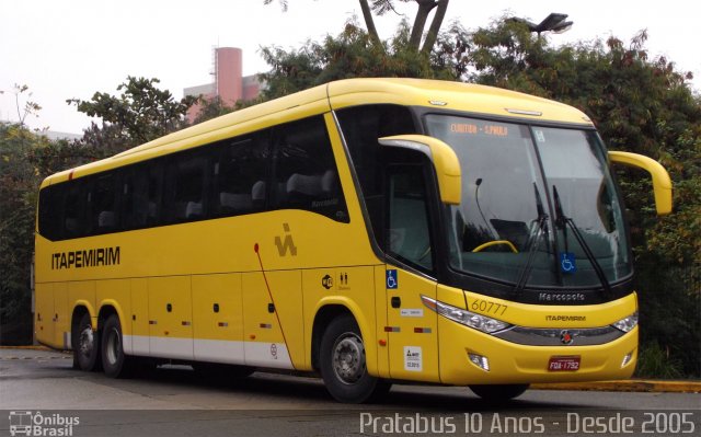 Viação Itapemirim 60777 na cidade de São Paulo, São Paulo, Brasil, por Cristiano Soares da Silva. ID da foto: 3575830.