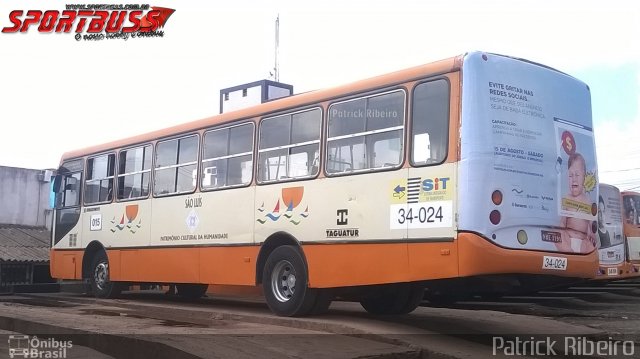 Taguatur - Taguatinga Transporte e Turismo 34-024 na cidade de São Luís, Maranhão, Brasil, por Patrick Ribeiro. Número da foto: #3574884.