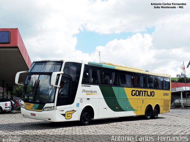 Empresa Gontijo de Transportes 12160 na cidade de João Monlevade, Minas Gerais, Brasil, por Antonio Carlos Fernandes. Número da foto: #3576210.