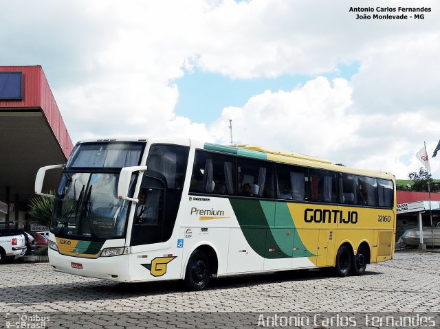 Empresa Gontijo de Transportes 12160 na cidade de João Monlevade, Minas Gerais, Brasil, por Antonio Carlos Fernandes. ID da foto: 3576210.