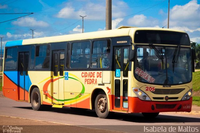 Transporte Coletivo Cidade de Pedra 205 na cidade de Rondonópolis, Mato Grosso, Brasil, por Isabela de Mattos. Número da foto: #3576965.