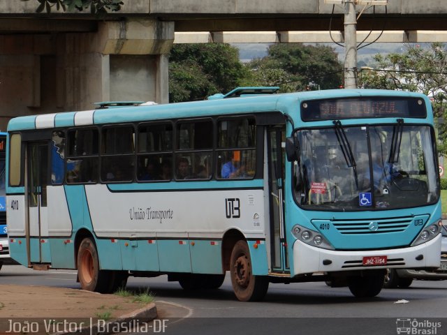 UTB - União Transporte Brasília 4010 na cidade de Brasília, Distrito Federal, Brasil, por João Victor. Número da foto: #3578810.