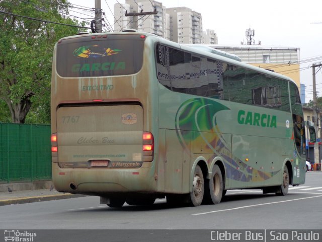 Viação Garcia 7767 na cidade de São Paulo, São Paulo, Brasil, por Cleber Bus. Número da foto: #3578395.