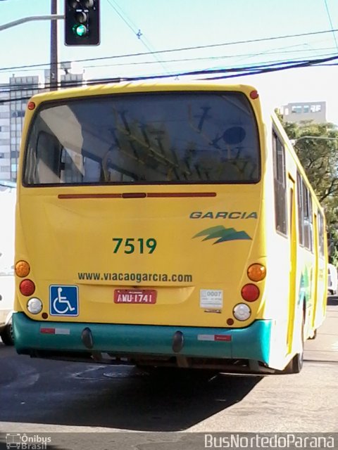 Viação Garcia 7519 na cidade de Apucarana, Paraná, Brasil, por Josino Vieira. Número da foto: #3580533.