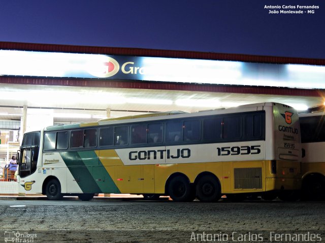 Empresa Gontijo de Transportes 15935 na cidade de João Monlevade, Minas Gerais, Brasil, por Antonio Carlos Fernandes. ID da foto: 3579768.