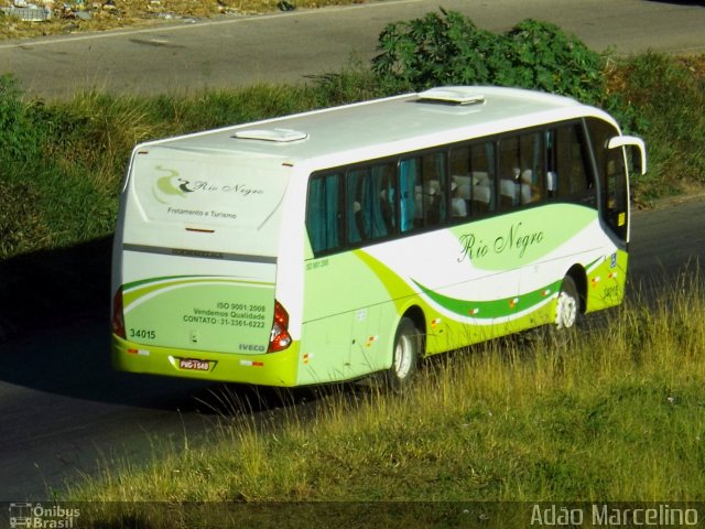 Rio Negro Fretamento e Turismo 34015 na cidade de Belo Horizonte, Minas Gerais, Brasil, por Adão Raimundo Marcelino. Número da foto: #3542590.