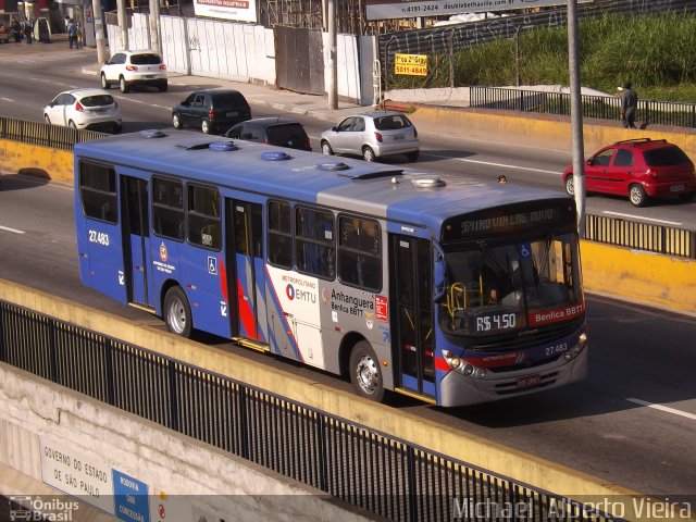 BBTT - Benfica Barueri Transporte e Turismo 27.483 na cidade de Barueri, São Paulo, Brasil, por Michael  Alberto Vieira. Número da foto: #3542851.
