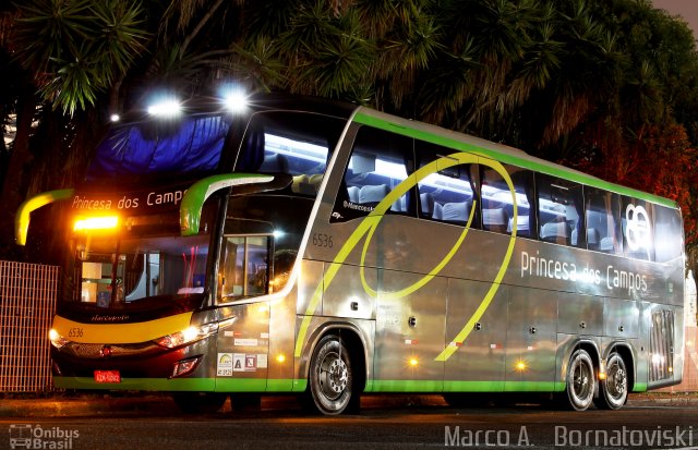 Expresso Princesa dos Campos 6536 na cidade de Curitiba, Paraná, Brasil, por Marco A.   Bornatoviski. Número da foto: #3583531.