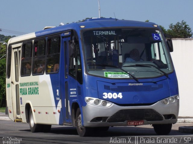 Viação Piracicabana Praia Grande 3004E na cidade de Praia Grande, São Paulo, Brasil, por Adam Xavier Rodrigues Lima. Número da foto: #3583910.