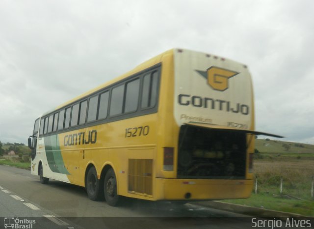 Empresa Gontijo de Transportes 15270 na cidade de Careaçu, Minas Gerais, Brasil, por Sergio Alves. ID da foto: 3584494.