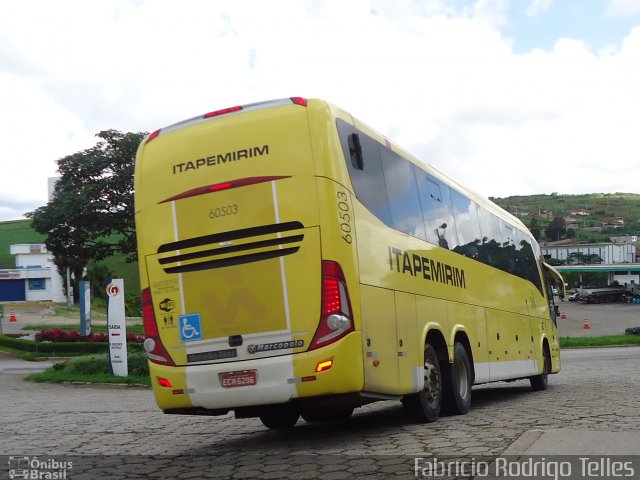 Viação Itapemirim 60503 na cidade de João Monlevade, Minas Gerais, Brasil, por Fabrício Rodrigo Telles. ID da foto: 3587727.