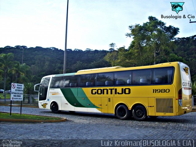 Empresa Gontijo de Transportes 11980 na cidade de Juiz de Fora, Minas Gerais, Brasil, por Luiz Krolman. ID da foto: 3586483.