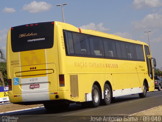 Viação Itapemirim 45219 na cidade de Valparaíso de Goiás, Goiás, Brasil, por José Antônio Gama. Número da foto: #3587671.