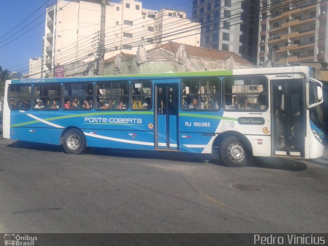 Viação Ponte Coberta RJ 190.085 na cidade de Nova Iguaçu, Rio de Janeiro, Brasil, por Pedro Vinicius. Número da foto: #3586835.