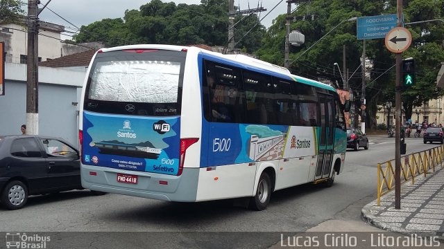 Guaiúba Transportes 151010 na cidade de Santos, São Paulo, Brasil, por Lucas Cirilo. ID da foto: 3592874.