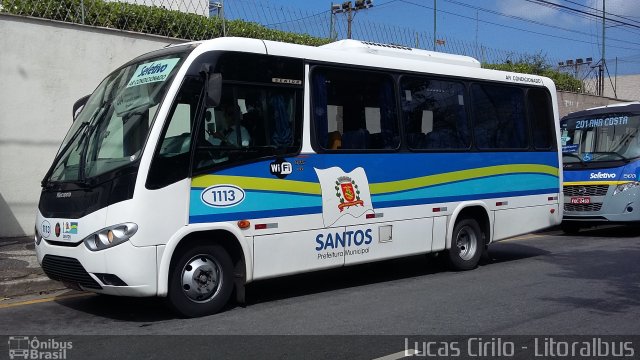 Guaiúba Transportes 1113 na cidade de Santos, São Paulo, Brasil, por Lucas Cirilo. Número da foto: #3592882.