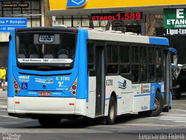 Viação Paratodos > São Jorge > Metropolitana São Paulo > Mobibrasil 6 3780 na cidade de São Paulo, São Paulo, Brasil, por Leonardo Fidelli. Número da foto: #3592160.