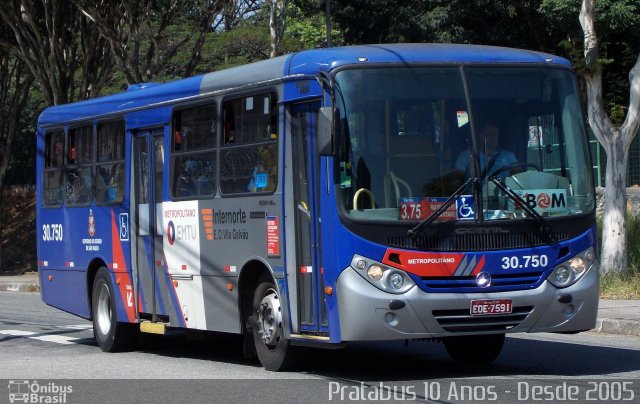 Empresa de Ônibus Vila Galvão 30.750 na cidade de São Paulo, São Paulo, Brasil, por Cristiano Soares da Silva. Número da foto: #3591539.
