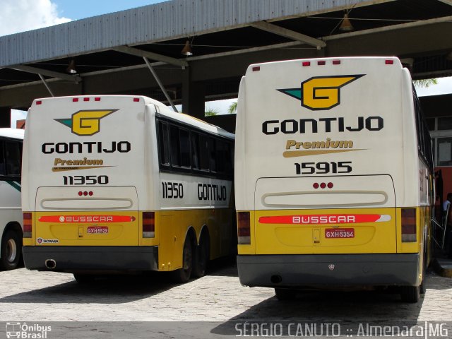 Empresa Gontijo de Transportes 15915 na cidade de Almenara, Minas Gerais, Brasil, por Sérgio Augusto Braga Canuto. ID da foto: 3595144.