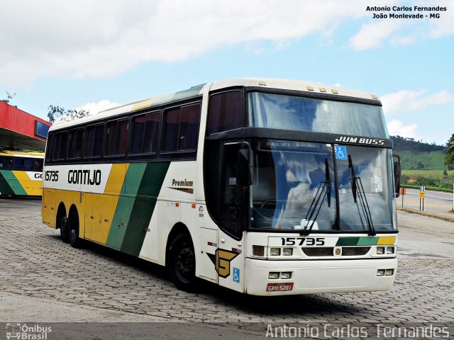 Empresa Gontijo de Transportes 15735 na cidade de João Monlevade, Minas Gerais, Brasil, por Antonio Carlos Fernandes. ID da foto: 3594228.