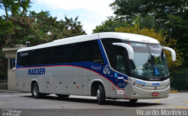 Viação Nasser 212115 na cidade de São Paulo, São Paulo, Brasil, por Ricardo Silva Monteiro. Número da foto: #3594669.