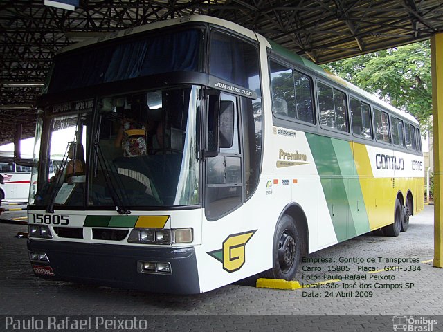 Empresa Gontijo de Transportes 15805 na cidade de São José dos Campos, São Paulo, Brasil, por Paulo Rafael Peixoto. ID da foto: 3596150.