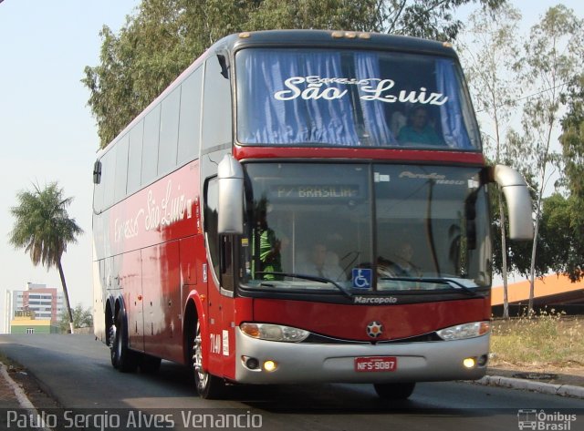 Expresso São Luiz 7140 na cidade de Cuiabá, Mato Grosso, Brasil, por Paulo Sergio Alves Venancio. Número da foto: #3596127.