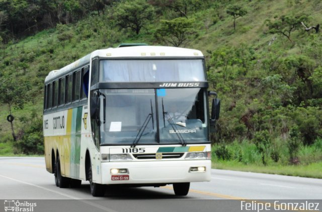 Empresa Gontijo de Transportes 11185 na cidade de Caeté, Minas Gerais, Brasil, por Felipe Gonzalez. ID da foto: 3596752.