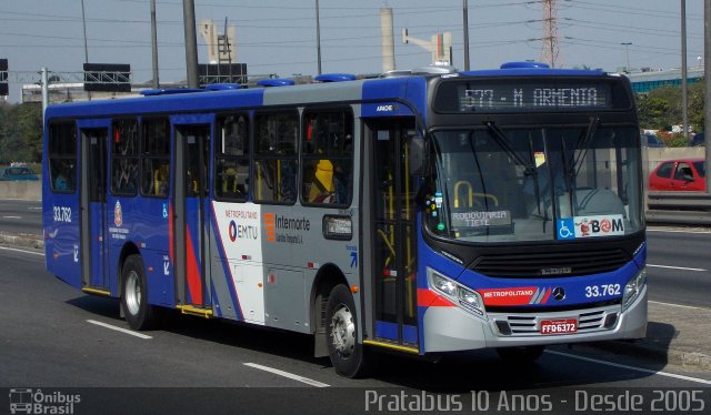 Guarulhos Transportes 33.762 na cidade de São Paulo, São Paulo, Brasil, por Cristiano Soares da Silva. ID da foto: 3598606.