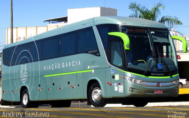 Viação Garcia 7357 na cidade de Londrina, Paraná, Brasil, por Andrey Gustavo. ID da foto: 3599502.