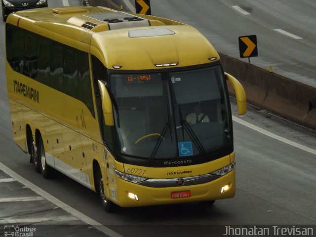 Viação Itapemirim 60727 na cidade de Lavrinhas, São Paulo, Brasil, por Jhonatan Diego da Silva Trevisan. Número da foto: #3600802.