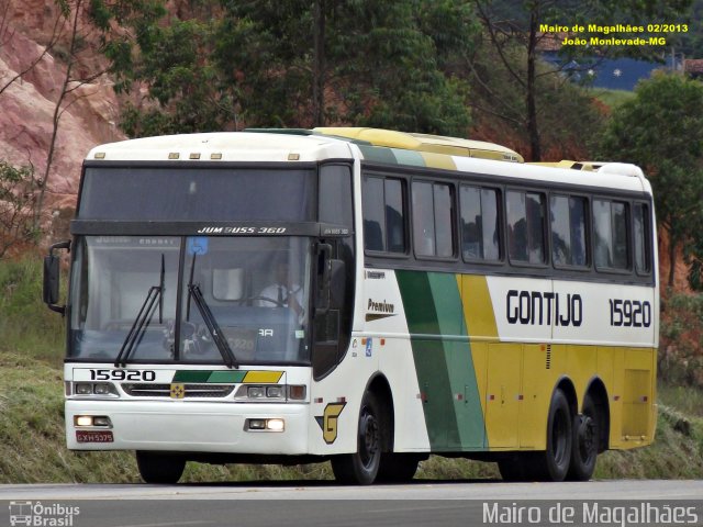 Empresa Gontijo de Transportes 15920 na cidade de João Monlevade, Minas Gerais, Brasil, por Mairo de Magalhães. ID da foto: 3600457.