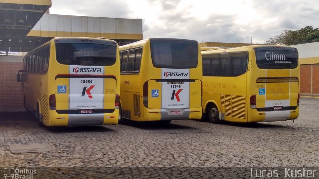 Kaissara - Viação Caiçara 15948 na cidade de Governador Valadares, Minas Gerais, Brasil, por Lucas  Kuster. Número da foto: #3601903.