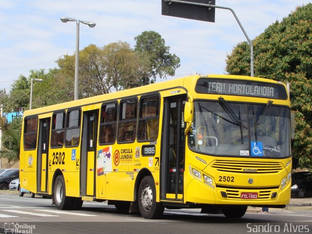 Viação Jundiaiense 2502 na cidade de Jundiaí, São Paulo, Brasil, por Sandro Alves. ID da foto: 3601675.