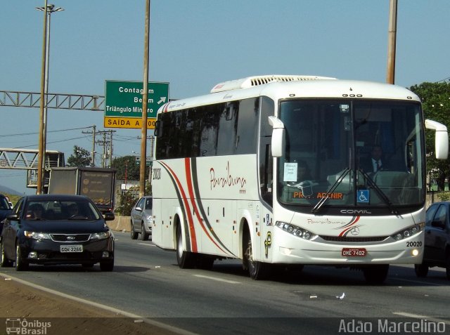 Paraibuna Transportes 20020 na cidade de Belo Horizonte, Minas Gerais, Brasil, por Adão Raimundo Marcelino. ID da foto: 3603323.